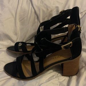 Franco Sarto Black Strappy Sandals